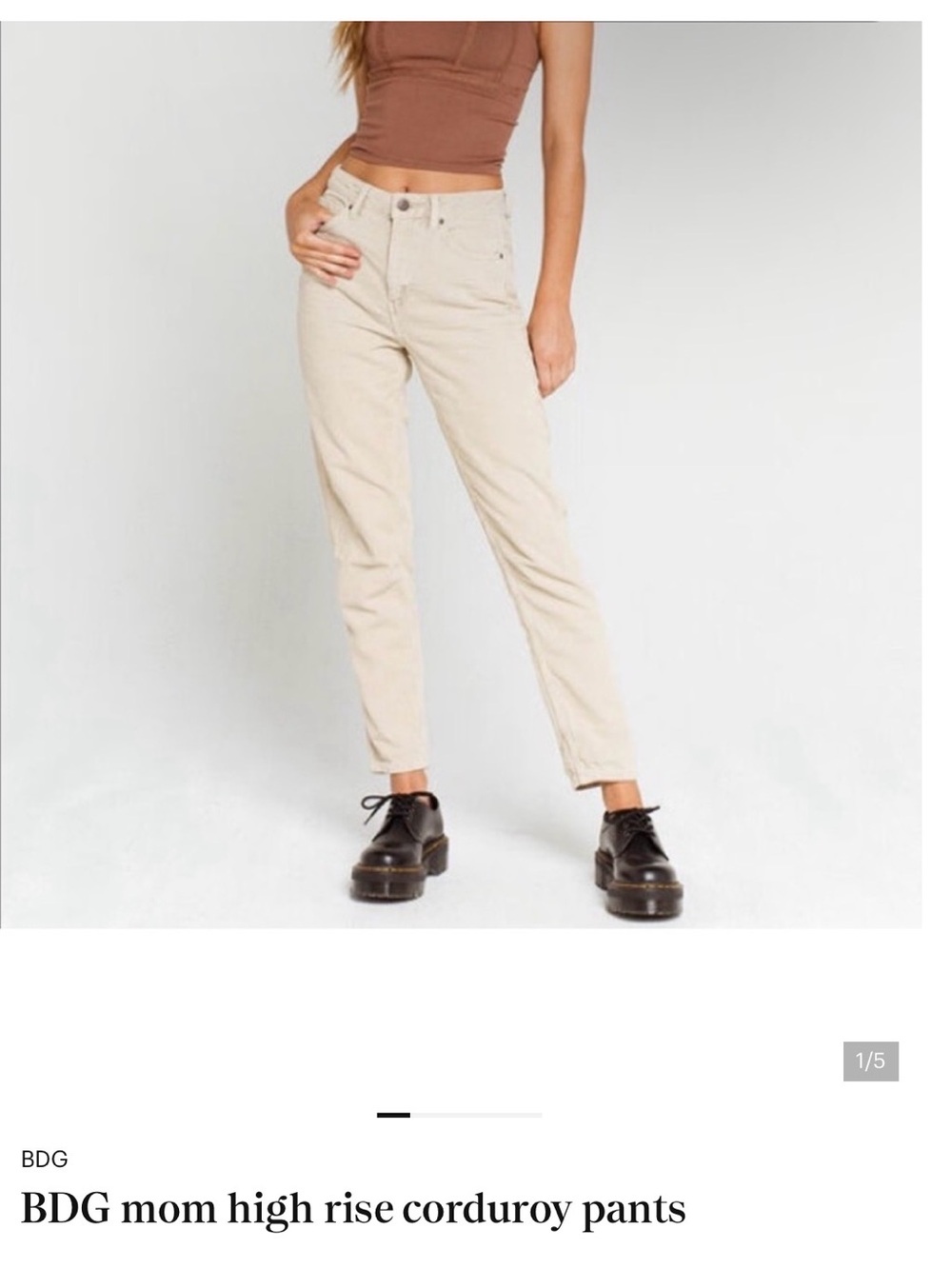 BDG mom high rise corduroy pants